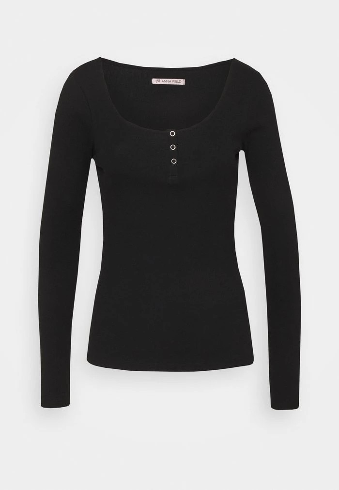 T-Shirt ANNA FIELD Anna Field Long Sleeved Top Noir Femme | KUQ-8993093